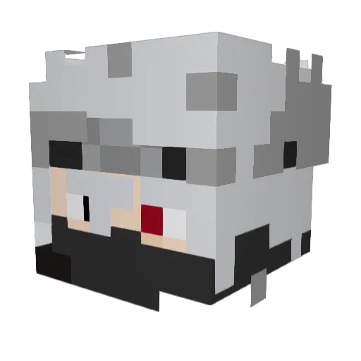 uchialex Minecraft avatar head, 3D render
