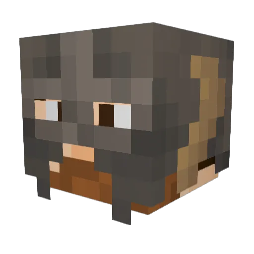 uchihabran Minecraft avatar head, 3D render