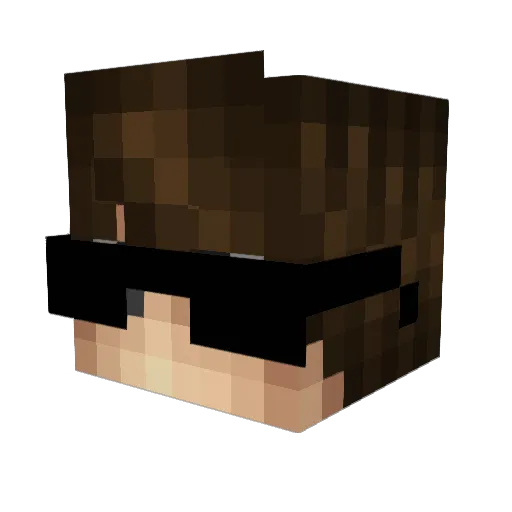 ucieekaj Minecraft avatar head, 3D render