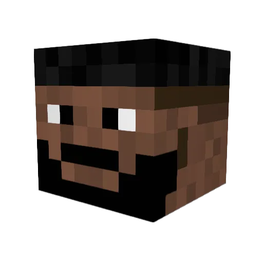 uckle Minecraft avatar head, 3D render