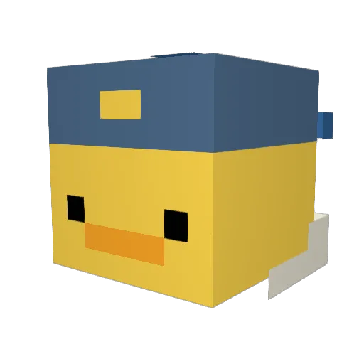 ucucuu Minecraft avatar head, 3D render