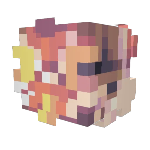 ud4 Minecraft avatar head, 3D render
