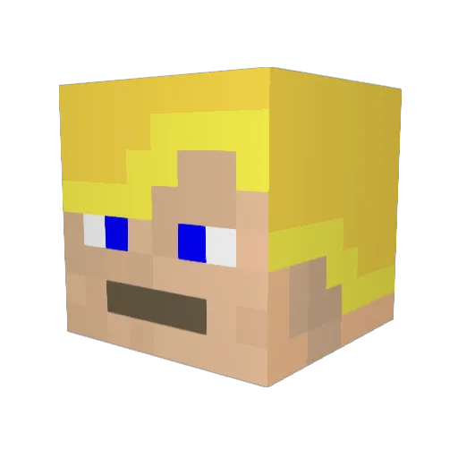 udead30 Minecraft avatar head, 3D render