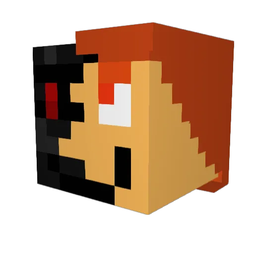 udi__ Minecraft avatar head, 3D render