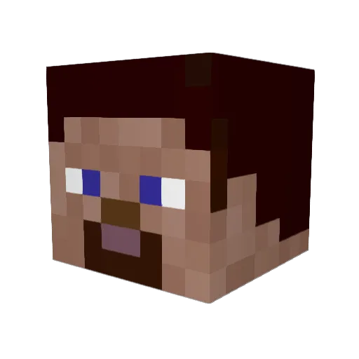 udiro Minecraft avatar head, 3D render