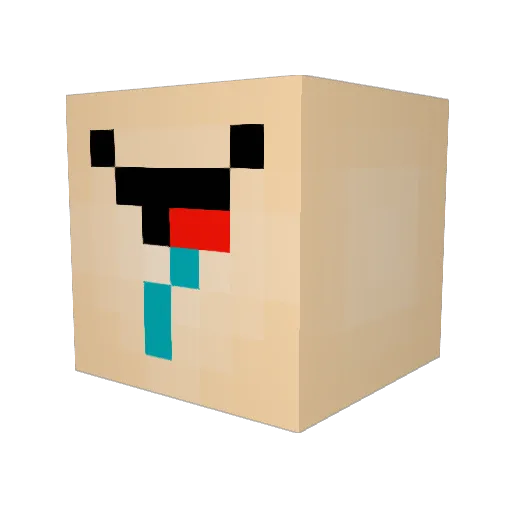 udk Minecraft avatar head, 3D render