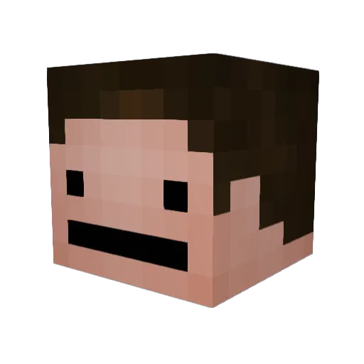 udo_12 Minecraft avatar head, 3D render