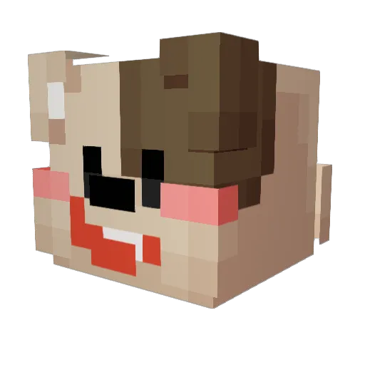 udon88 Minecraft avatar head, 3D render