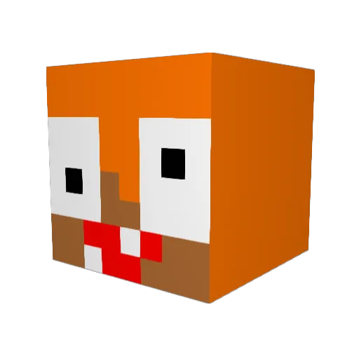 udontaro7389 Minecraft avatar head, 3D render
