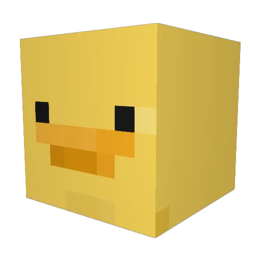 udoyou Minecraft avatar head, 3D render