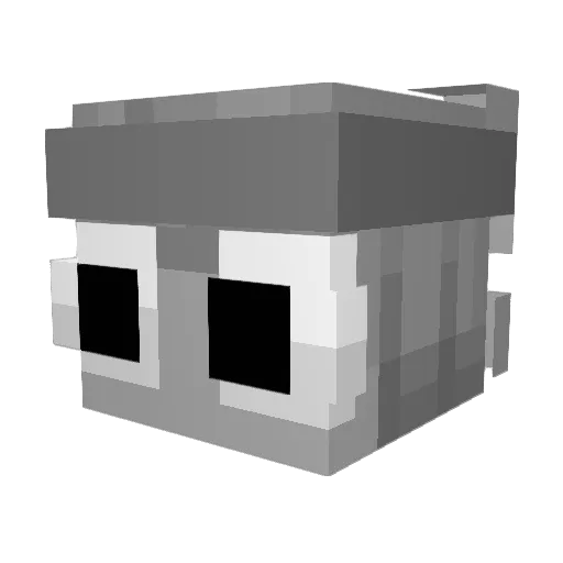 udt Minecraft avatar head, 3D render