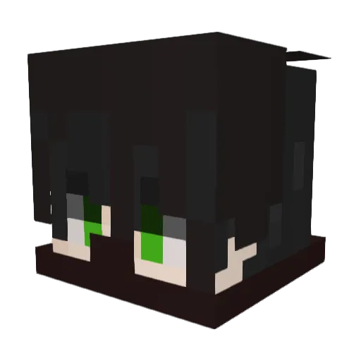 udufoda Minecraft avatar head, 3D render