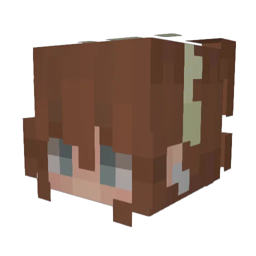 ueberschaetzt Minecraft avatar head, 3D render