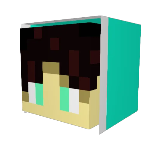 uedayochien Minecraft avatar head, 3D render