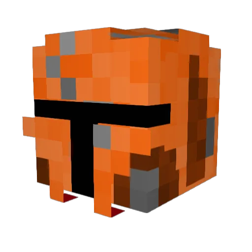 uehf Minecraft avatar head, 3D render