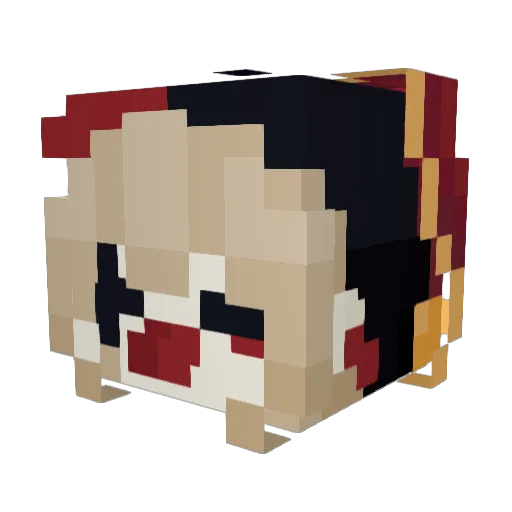 uemn Minecraft avatar head, 3D render