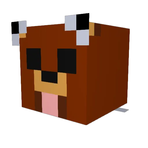 uenoyi Minecraft avatar head, 3D render
