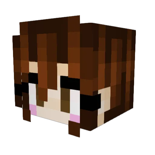 uess Minecraft avatar head, 3D render