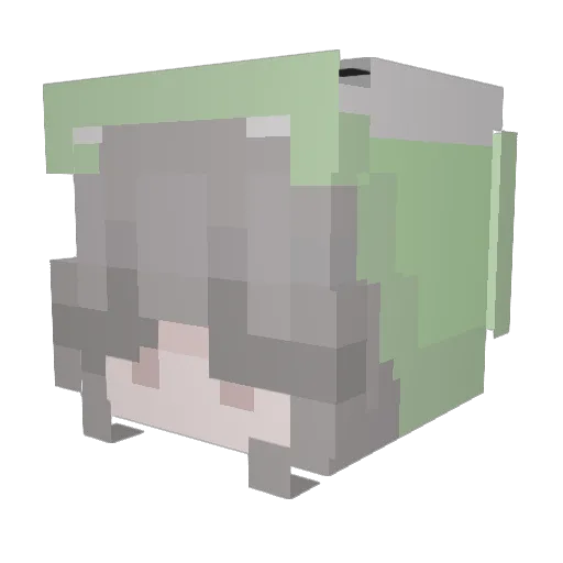 uews Minecraft avatar head, 3D render