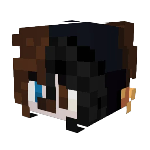 uewu Minecraft avatar head, 3D render