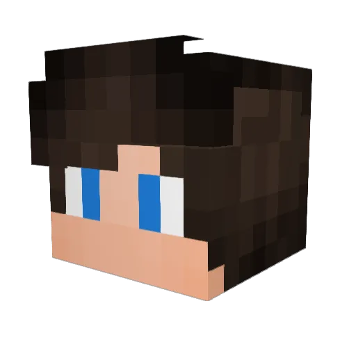 uezlue Minecraft avatar head, 3D render