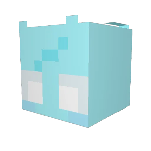 uf0ja Minecraft avatar head, 3D render