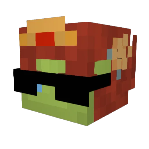 uf_aff Minecraft avatar head, 3D render