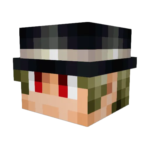 ufak Minecraft avatar head, 3D render
