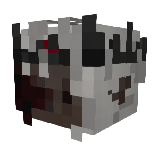 ufavs Minecraft avatar head, 3D render