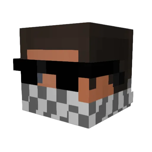 ufcbrasil Minecraft avatar head, 3D render