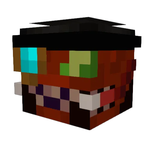 ufoeat1 Minecraft avatar head, 3D render