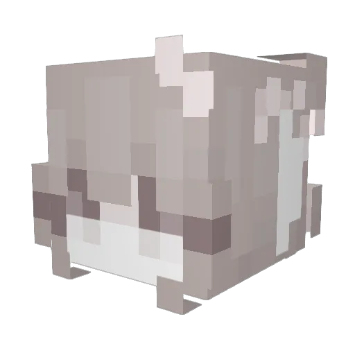 ufold Minecraft avatar head, 3D render