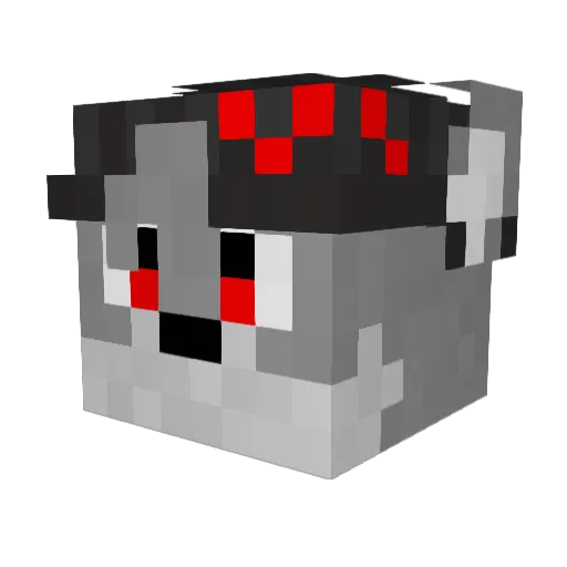 uforo Minecraft avatar head, 3D render