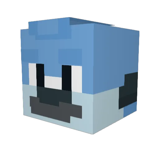 ufu7 Minecraft avatar head, 3D render