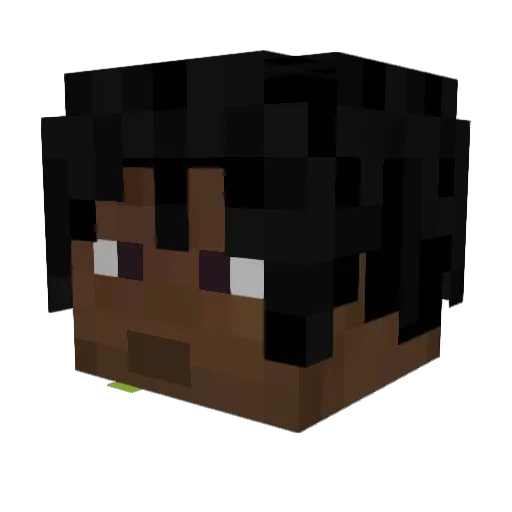 ufvd Minecraft avatar head, 3D render
