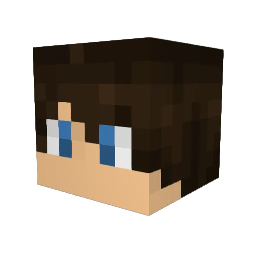 ufxom Minecraft avatar head, 3D render