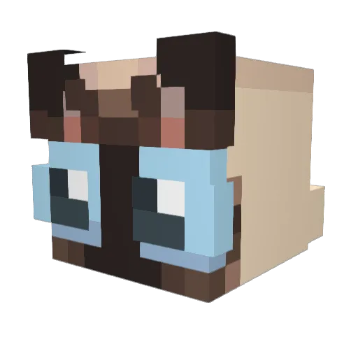 ug0l Minecraft avatar head, 3D render