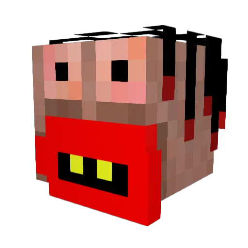 ugeitachi Minecraft avatar head, 3D render