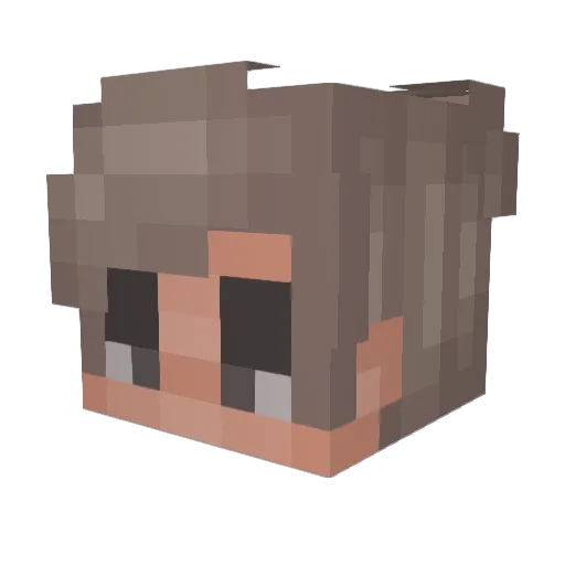 ughjoni Minecraft avatar head, 3D render