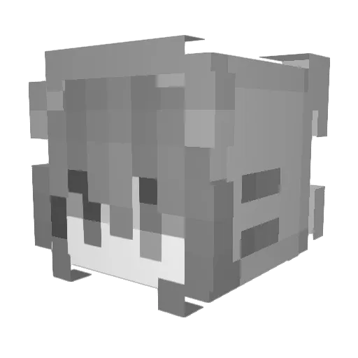 ughplease Minecraft avatar head, 3D render