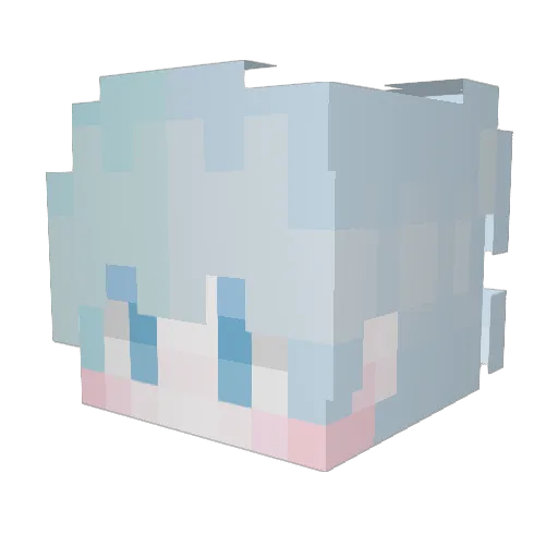 uglet Minecraft avatar head, 3D render