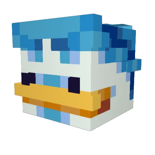 uglyducklin Minecraft avatar head, 3D render