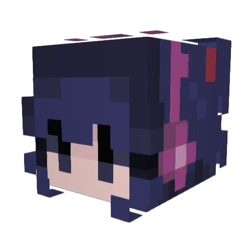 uglyjulia Minecraft avatar head, 3D render