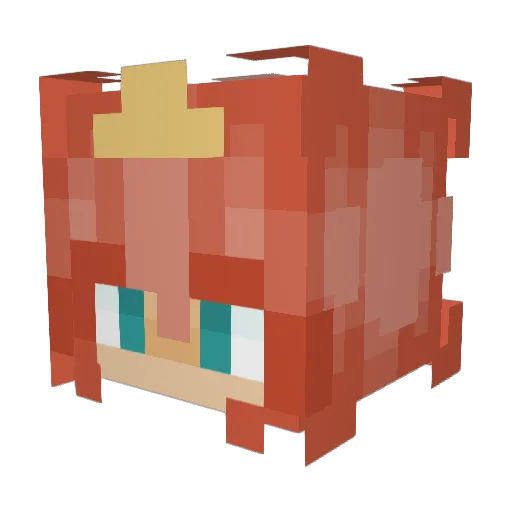 uglyolio Minecraft avatar head, 3D render