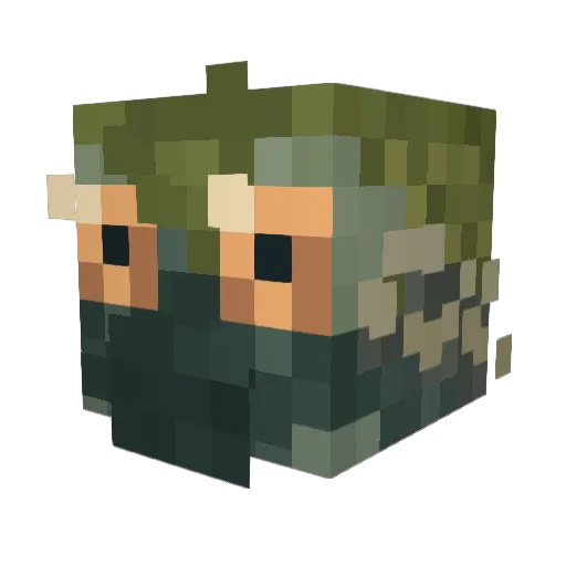 ugvc Minecraft avatar head, 3D render