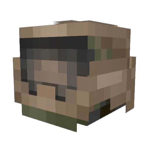 ugyuu Minecraft avatar head, 3D render