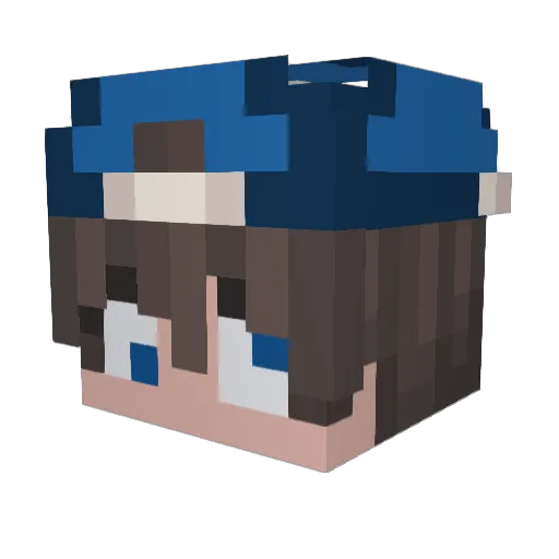 uhKaiis Minecraft avatar head, 3D render