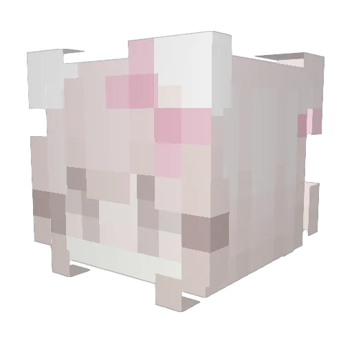 uhKitty Minecraft avatar head, 3D render
