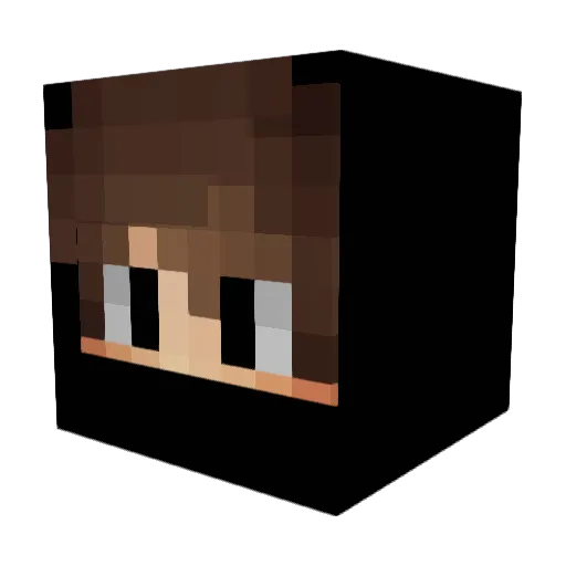 uhNE5SS Minecraft avatar head, 3D render