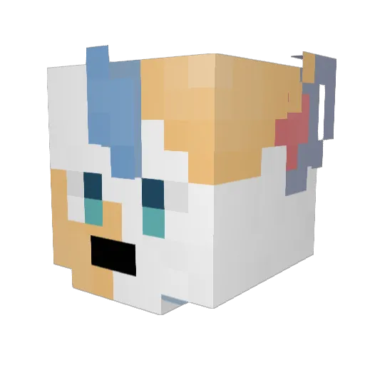 uhSean2_3GPA Minecraft avatar head, 3D render